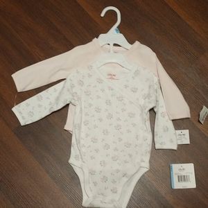 Baby girl cross snap onesie